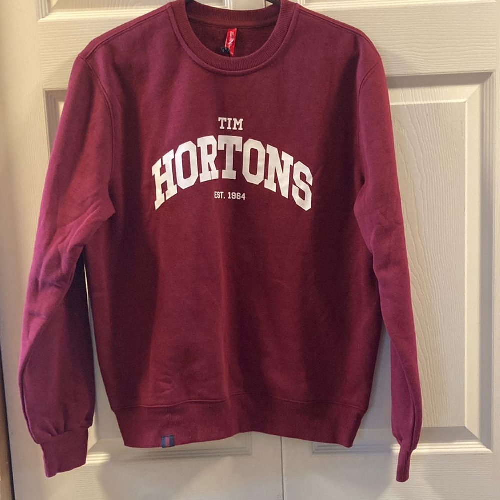 Tim Horton's Rich Red Crew Neck Sweat Shirt
